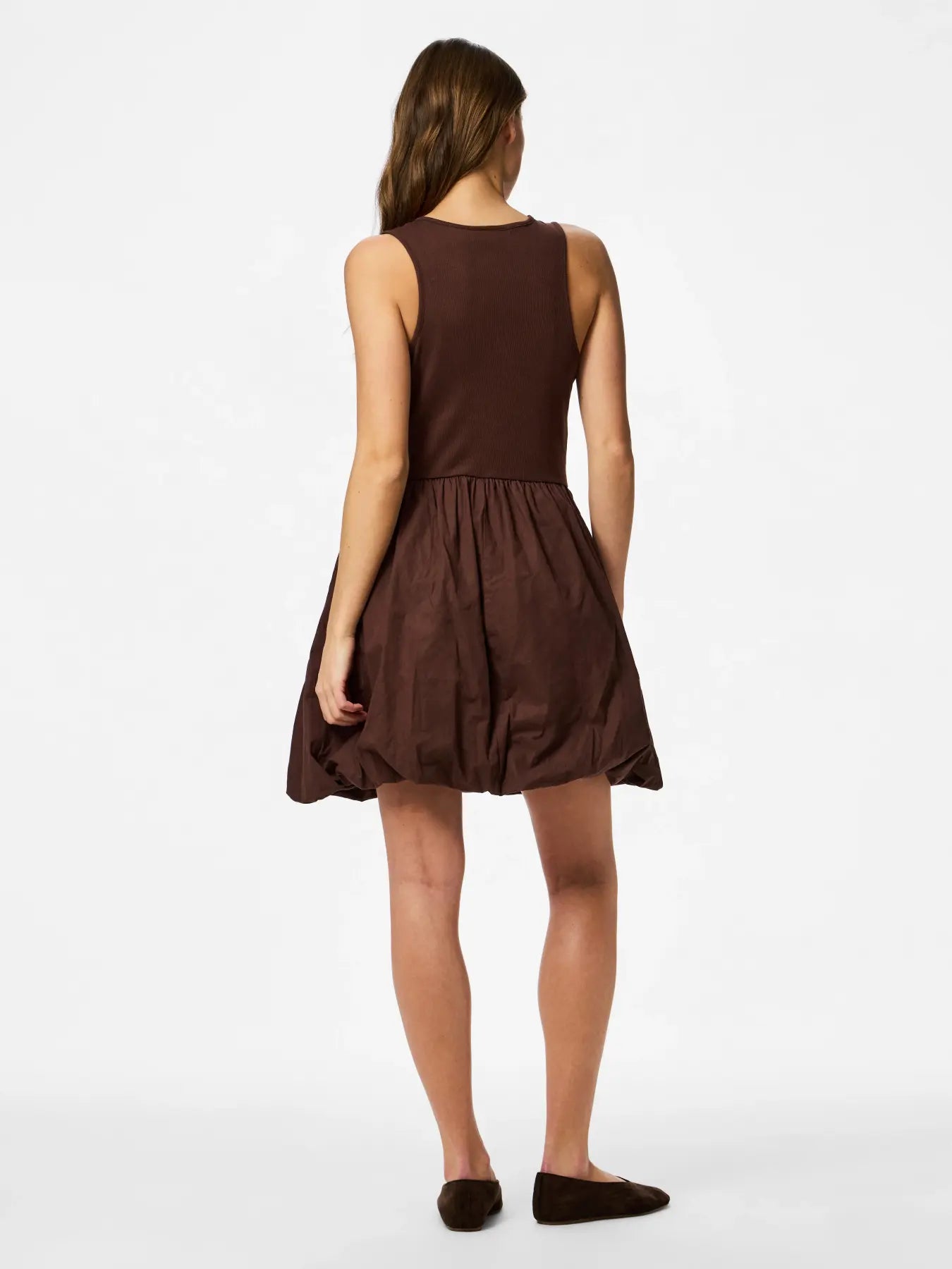 PCPENYA SL SHORT DRESS - Chicory Coffee
