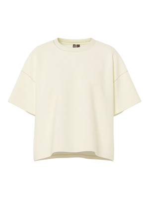PCCHILLI SUMMER 2/4 LOOSE SWEAT - White Pepper