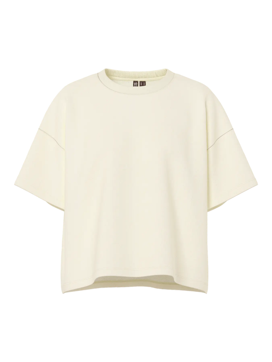 PCCHILLI SUMMER 2/4 LOOSE SWEAT - White Pepper