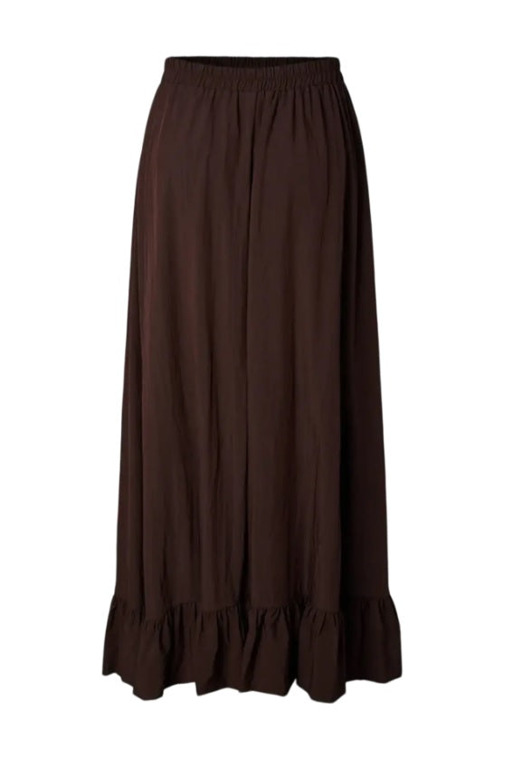 PCJULIA HW VOLUME ANKEL SKIRT - Hot Fudge