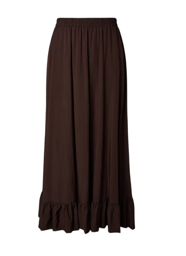 PCJULIA HW VOLUME ANKEL SKIRT - Hot Fudge