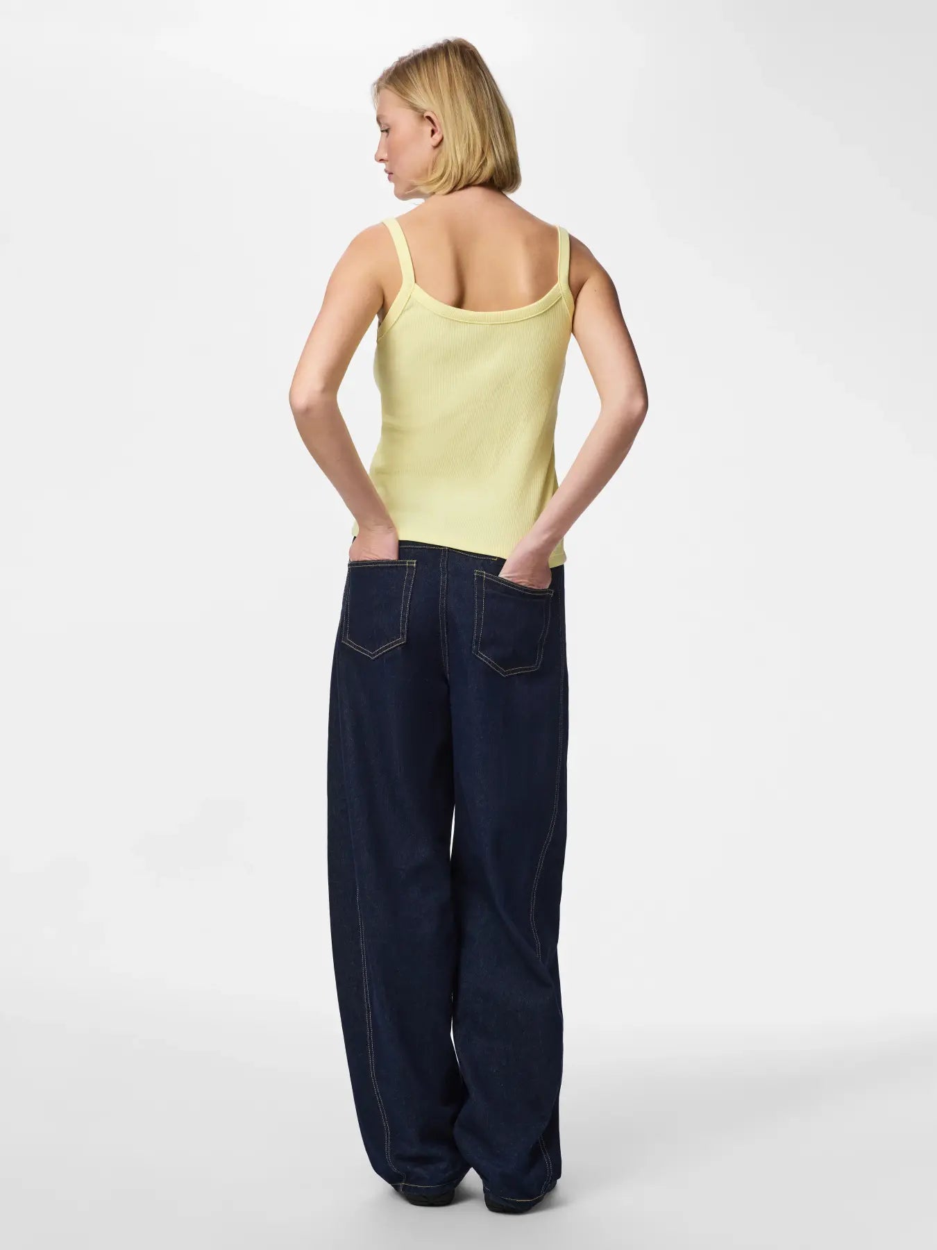 PCMAY STRAP TOP - French Vanilla
