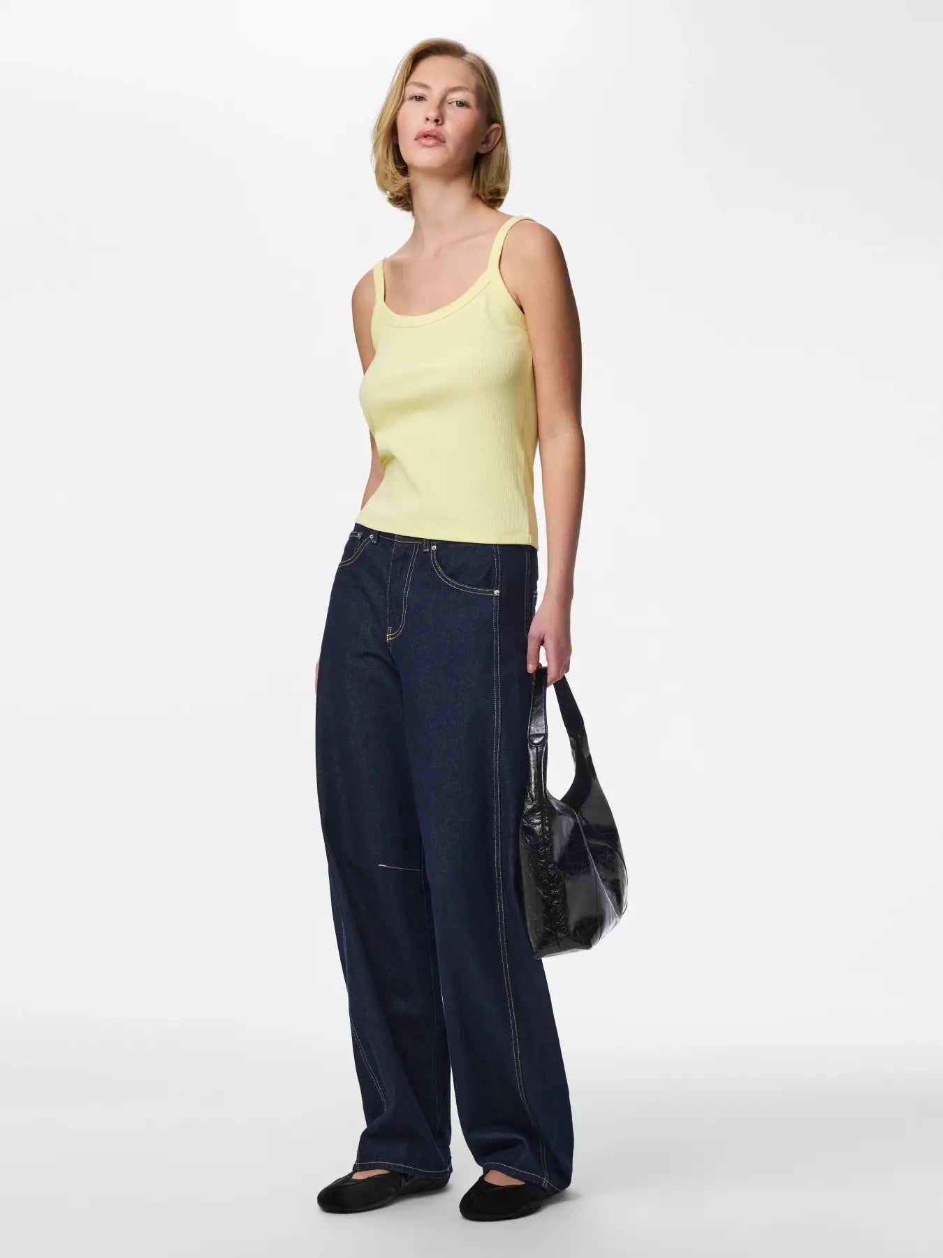 PCMAY STRAP TOP - French Vanilla