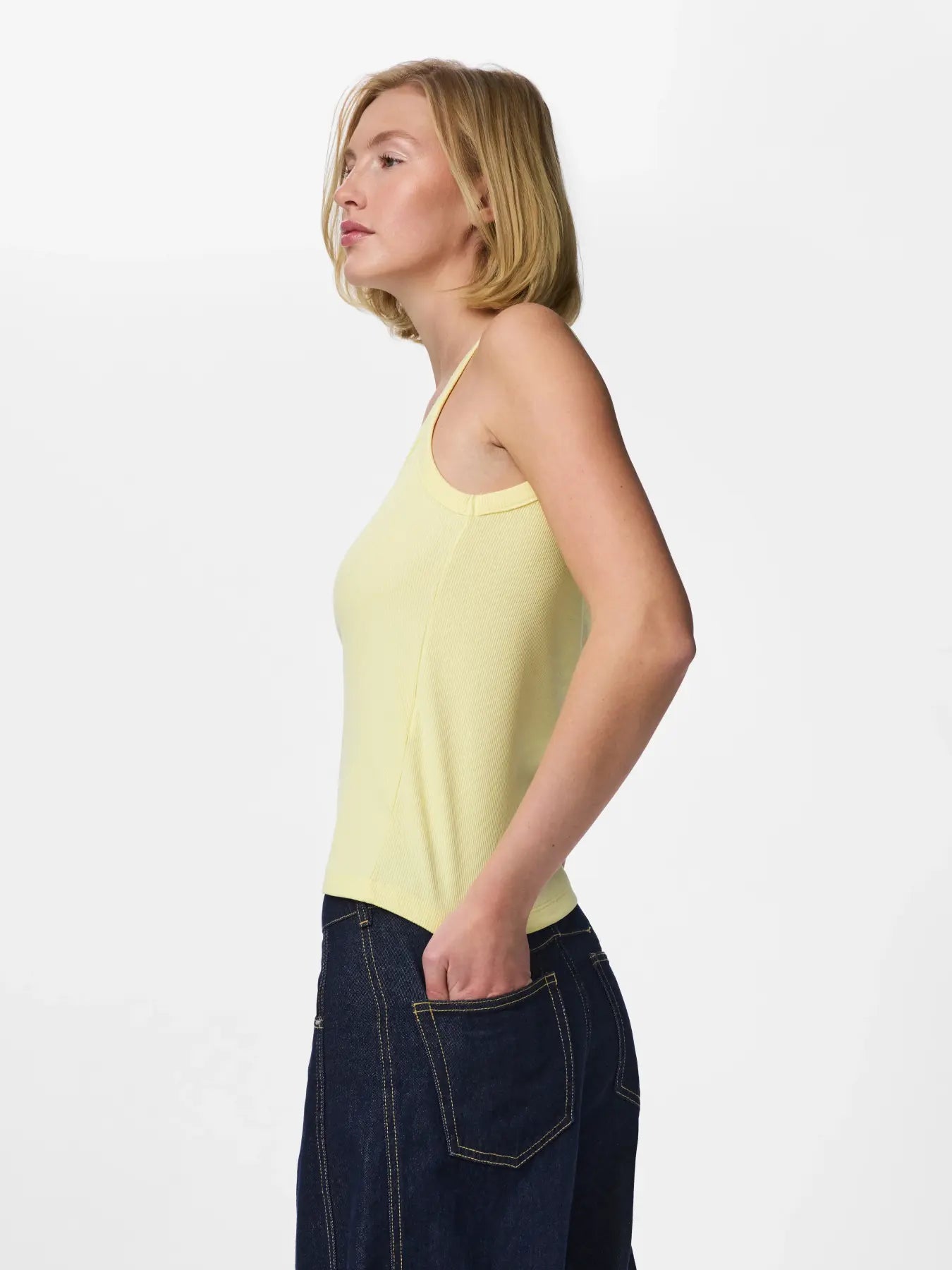 PCMAY STRAP TOP - French Vanilla