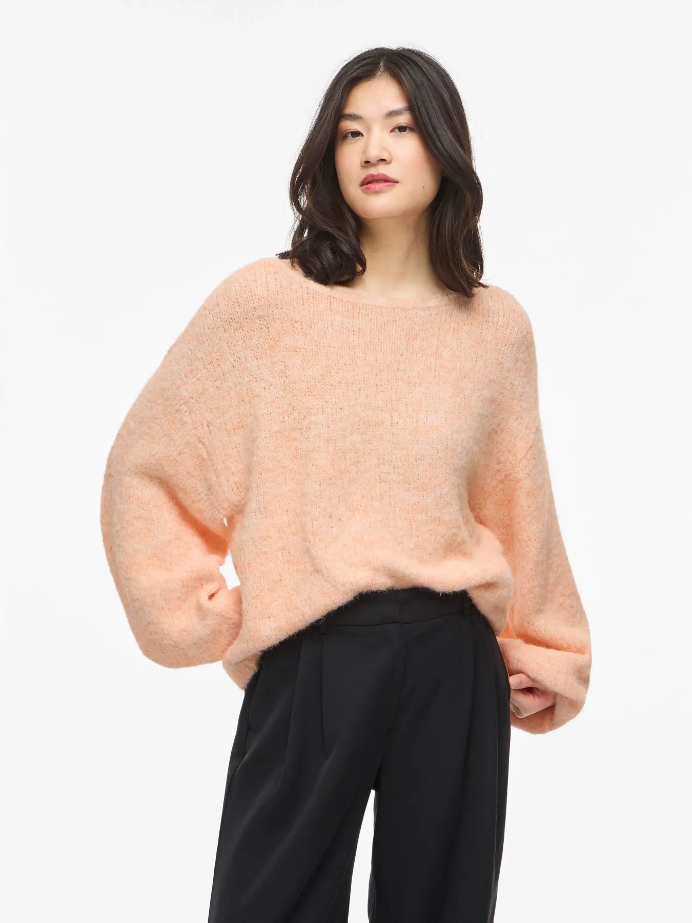 VIMARLEY L/S KNIT PULLOVER - Peach Parfait