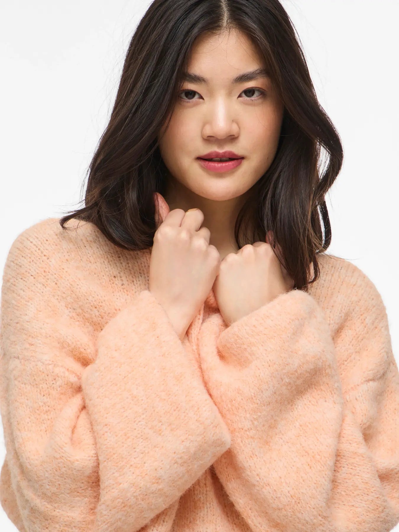 VIMARLEY L/S KNIT PULLOVER - Peach Parfait